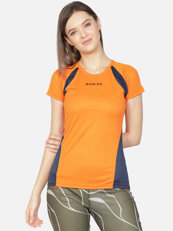 Dry fit Orange Tshirts | WOMINK