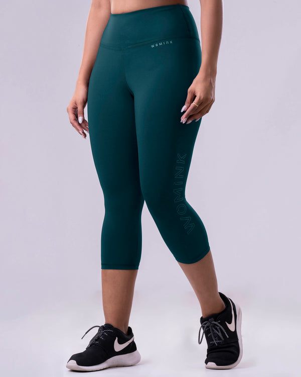 Empowered 3/4th Green Legging | WOMINK