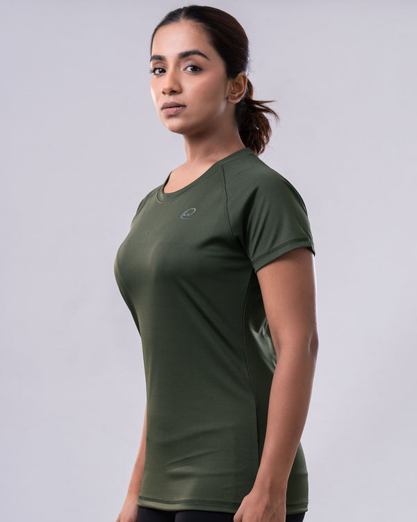 Flexi Fit Olive T-Shirt | WOMINK