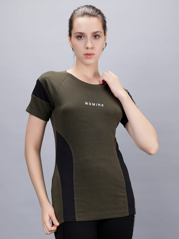 Nova Olive Active T-Shirt | WOMINK
