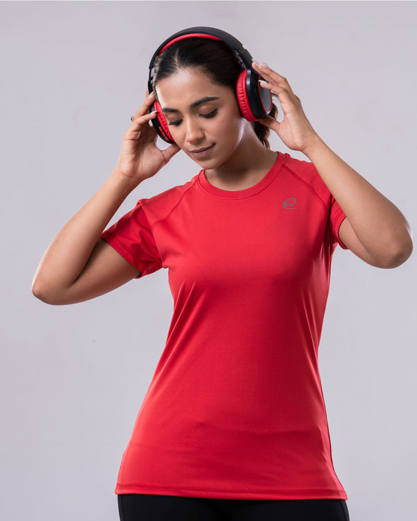 Flexi Fit Red T-Shirt | WOMINK