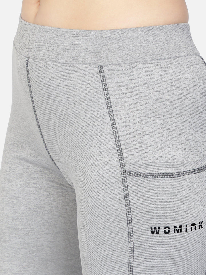 Women's Grey Textured Active Trackpant - WOMINK