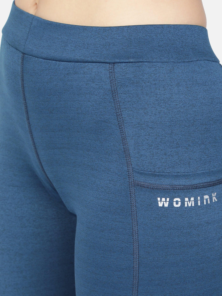 Women's Blue Textured Active Trackpant - WOMINK