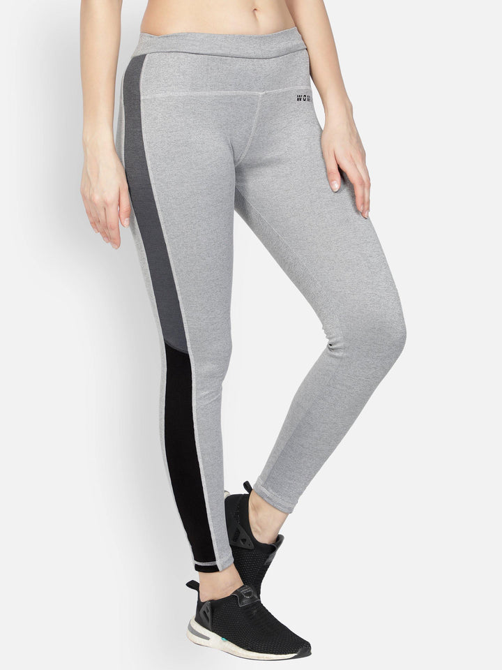 Women's Grey Fitted Active Trackpant - WOMINK