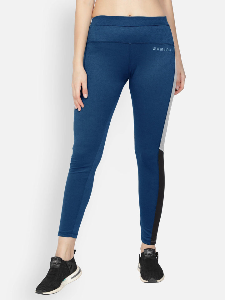 Women's Blue Fitted Active Trackpant - WOMINK