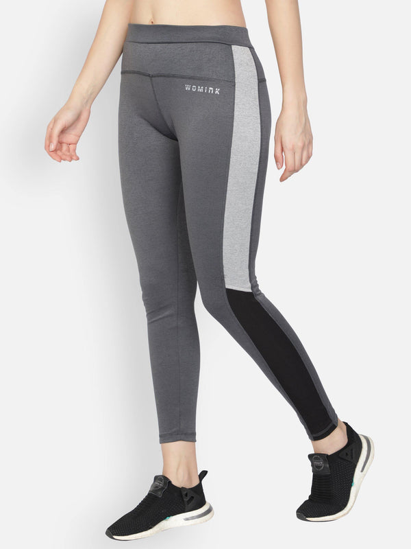 Women's Dark Grey Fitted Active Trackpant - WOMINK