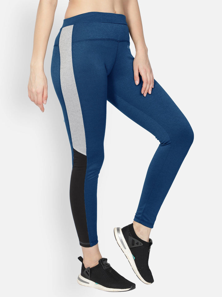 Women's Blue Fitted Active Trackpant - WOMINK