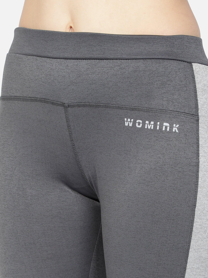 Women's Dark Grey Fitted Active Trackpant - WOMINK