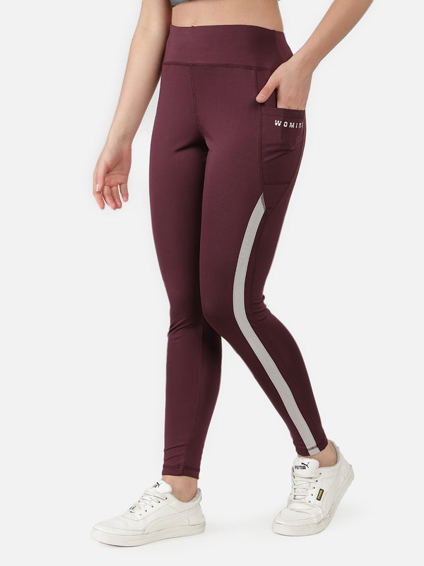 Active Tights for Women - Wine
