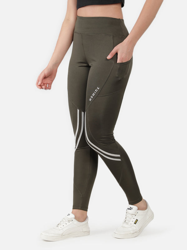 Active Selfcut Tights for Women - olive
